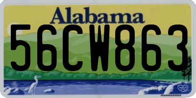 AL license plate 56CW863