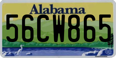AL license plate 56CW865