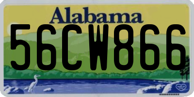 AL license plate 56CW866