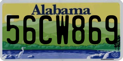 AL license plate 56CW869