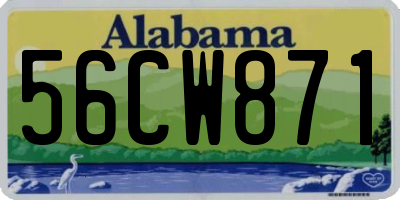 AL license plate 56CW871