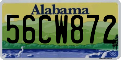 AL license plate 56CW872