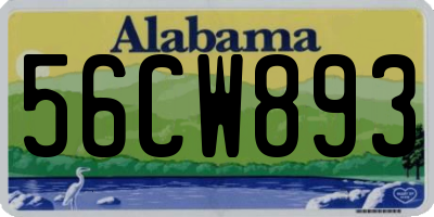 AL license plate 56CW893