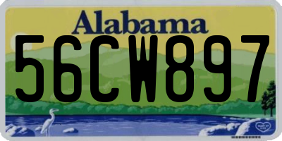 AL license plate 56CW897