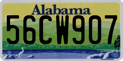 AL license plate 56CW907