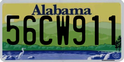 AL license plate 56CW911