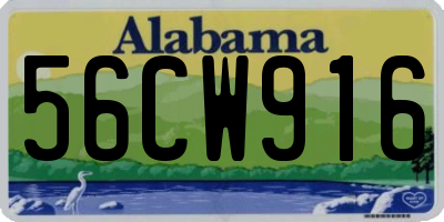 AL license plate 56CW916
