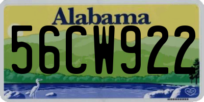 AL license plate 56CW922