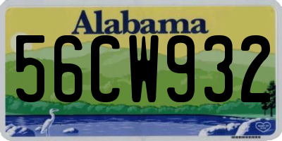 AL license plate 56CW932