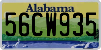 AL license plate 56CW935