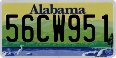 AL license plate 56CW951