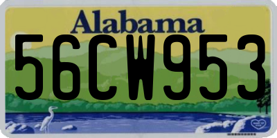 AL license plate 56CW953