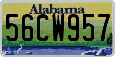 AL license plate 56CW957
