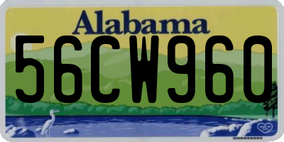 AL license plate 56CW960