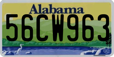 AL license plate 56CW963