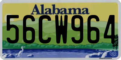 AL license plate 56CW964