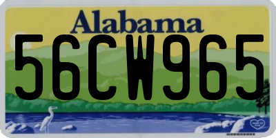 AL license plate 56CW965