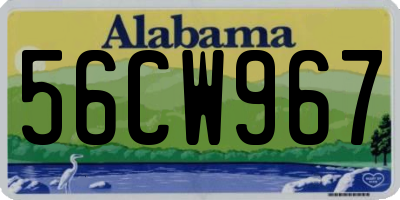 AL license plate 56CW967