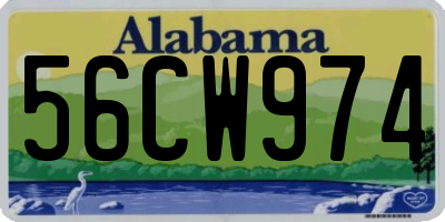AL license plate 56CW974