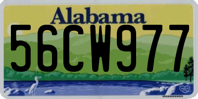 AL license plate 56CW977