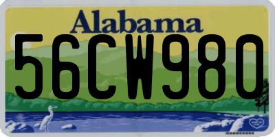 AL license plate 56CW980