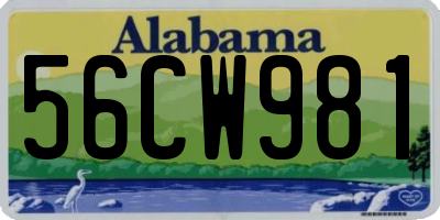 AL license plate 56CW981