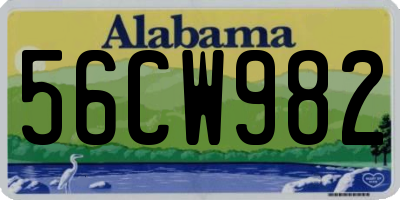 AL license plate 56CW982