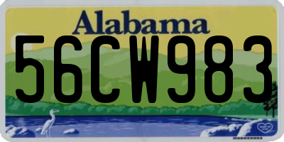 AL license plate 56CW983