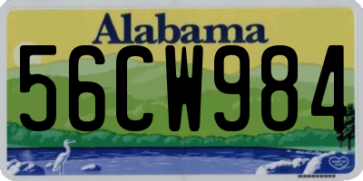 AL license plate 56CW984
