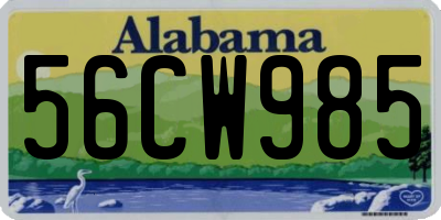 AL license plate 56CW985