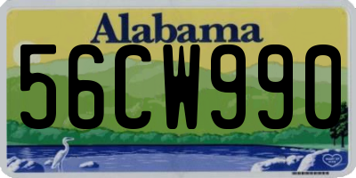 AL license plate 56CW990