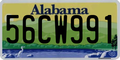 AL license plate 56CW991