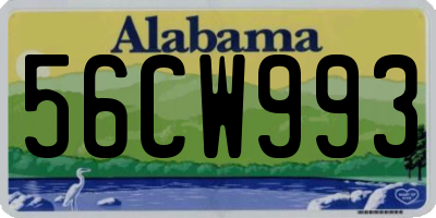 AL license plate 56CW993