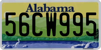 AL license plate 56CW995