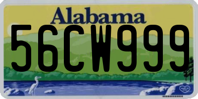 AL license plate 56CW999