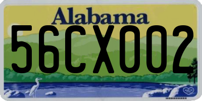 AL license plate 56CX002