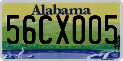 AL license plate 56CX005