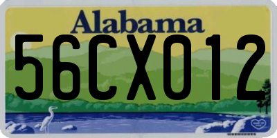 AL license plate 56CX012