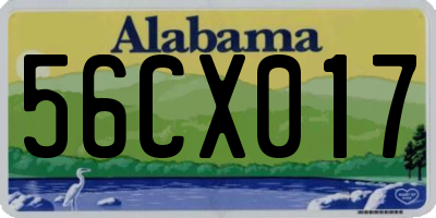 AL license plate 56CX017
