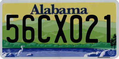 AL license plate 56CX021