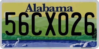 AL license plate 56CX026