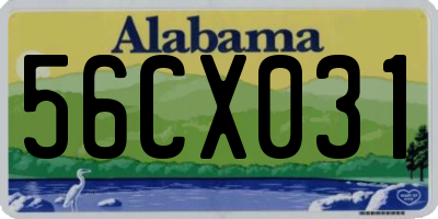 AL license plate 56CX031