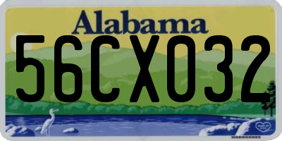 AL license plate 56CX032