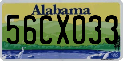 AL license plate 56CX033