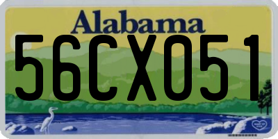 AL license plate 56CX051