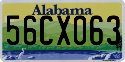 AL license plate 56CX063