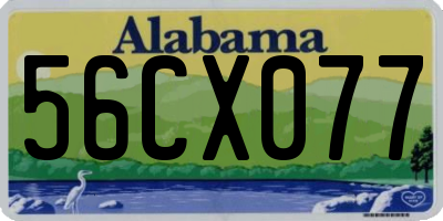 AL license plate 56CX077