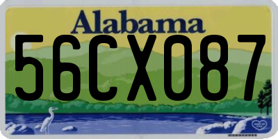 AL license plate 56CX087