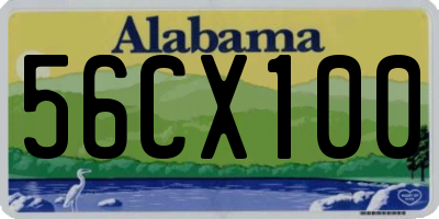 AL license plate 56CX100