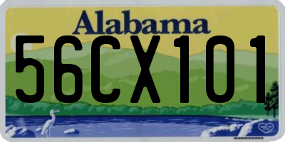 AL license plate 56CX101